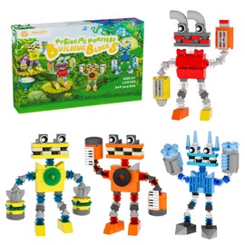 Sing Music Monsters Building Set, 4 in 1 Wubbox/Epic Wubboox/Rare Wubbox/IceLizard Action Figure Toy, Music Game Display & Interactive Collectible, Great Gift for Fans, Boys and Girls 6+, 349 PCS