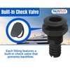 SEAFLO 1”, Black (1-Pack) Thru Hulls Fitting Thru-Hull with Check