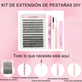 Pestañas Extensions Kit Pestañas Color 30d+40d Espesor 0.07 Mm Tipo De Curvatura D