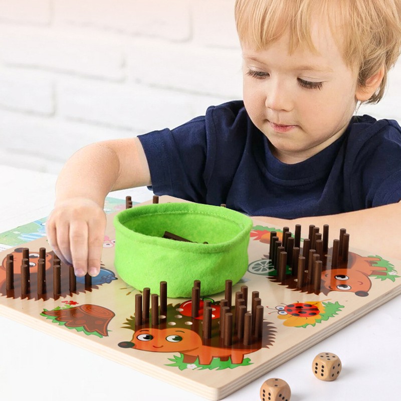 Wooden Hedgehog Game Math Learning Toy for Kids Educational Wooden