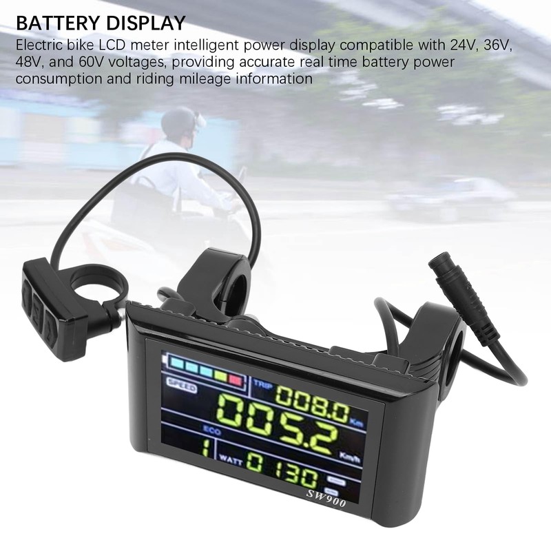 Yunir Electric Bike LCD Display, 24V 36V 48V 60V Electric