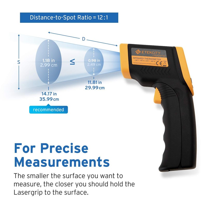 Etekcity Infrared Thermometer 749 (Not for Human) Temperature Gun Non-Contact