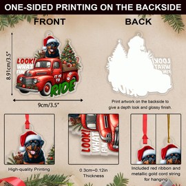 MUCHNEE Rottweilers Dog Christmas Ornament 2024, Gifts for Dog Owner Dog Mom Dog Dad Pet Dog Lovers, Rottweilers Dog Ornament for Christmas Tree Decoration, for Rottweilers Lovers