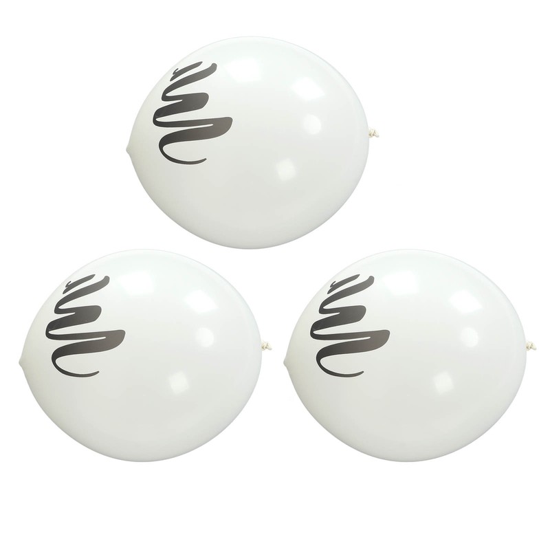 6 Pcs Balloons 36in MR MRS Letters Printed White Giant