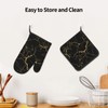 Lukbfall Black Marble Texture Oven Mitts and Pot Holders 2