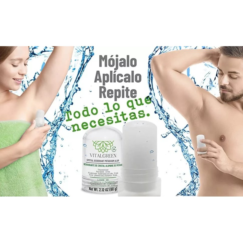 Vital Green Desodorante Piedra Cristal Alumbre 3 Pack Vital Green