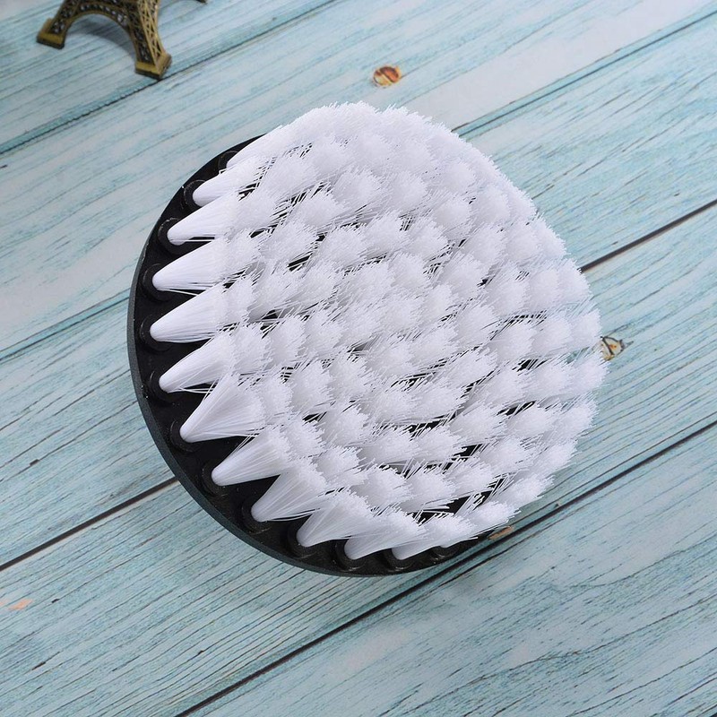 Wixine 1Pcs 5" White Drill Brush Attachment for Cleaning Carpet