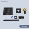 Airuida Matte Black Shower Faucet Set, Single Function Wall Mount