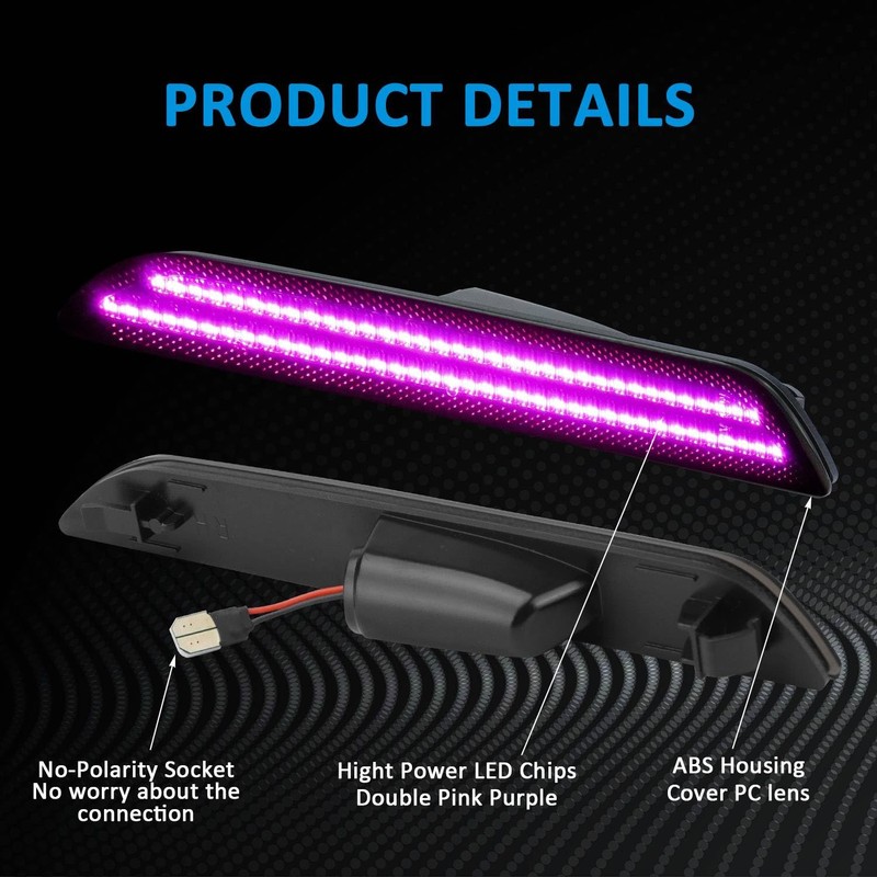 Bestview 4PCS LED Side Marker Lights for 2010-2014 Ford Mustang: