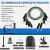 Ligas de Resistencia para Ejercicio11pcs Incluye 5 Bandas Apilables para Ejercicios con Asas, Correas para Tobillo y Accesorio de Anclaje para Puerta,