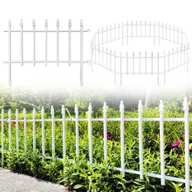 Thealyn Metal Decorative Garden Fence 22" Wide x 18" High (5 Panels, Total Length 9.17 feet), Metal Border Folding Fence, Landscape Fencing for Flower Bed, Yard, Animal Barrier