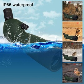 SVBONY SVBONY SV28 Spotting Scopes with Tripod, Angled 25-75x70mm Spotter Scope with Phone Adapter, Waterproof Fogproof Spotting Scope for Bird Watching, Target Shooting, Wildlife Viewing