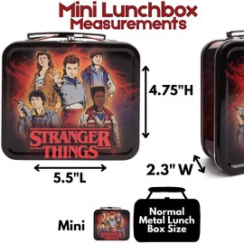 Stranger Things Mini Lunch Box with Gummy Waffle Candy, Collectible TV Show Merch, Individually Wrapped Gummies, 2.12 Ounces