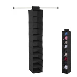 GYWHOOFT Hat Organizer for Baseball Caps, Black 10 Shelf Hanging Closet Hat Rack Shelf Organizer, Holder Hat Rack, Easy Hat Holder, Cap Holder Organizer Hanger for Shoe, Hanger Protect Your Caps