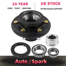 AutoSpark Trailer 6 lug Idler Hub Kit 6 on 5.5 6x5.5 for 5200-6000 lbs Axle trailer hub