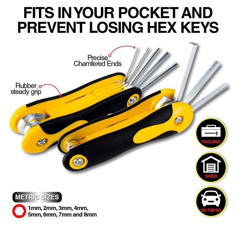 Handy Hardware Flat and Philip Head Hex Keys 8-Piece Set,