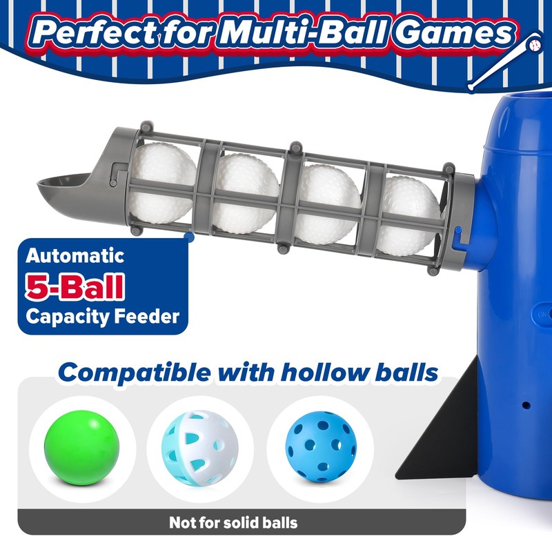 Auto Kids Baseball Pitching Machine, Automatic Baseball Launchers for Kids
