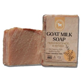 Honey Sweetie Acres Fresh Off The Goat All Natural Moisturizing 5 Oz Bar Of Handmade Frankincense Goat Milk Soap