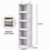 Vailando 5-Shelf Hanging Closet Organizer with Clear Dust Covers, Gray
