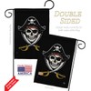 Ornament Collection Garden Flag Pack Coastal Pirate Ship Skull Treasure