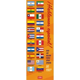 Teacher's Discovery We Speak Spanish Flags Skinny Poster
