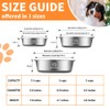 2-in-1 Metal Dog Bowl with Slow Feeder Insert, Stainless Steel
