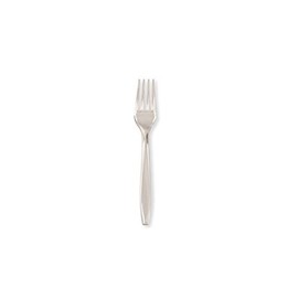 Club Pack of 288 Modern Clear Premium Heavy-Duty Plastic Party Forks