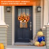 Dingion Fall Door Wreath Basket Hanger with Artificial Sunflowers Hanging