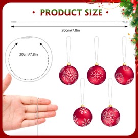 YOULEY 200Pcs Ornament Hangers Silver Ornament String with Snap Locking Christmas Ornament Hangers for Christmas Tree Ornament Decorations