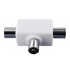 PAL TV Antenna Splitter Double Adaptor 1 Male to 2