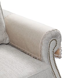 MINJIATEX Couch arm Covers,Non-Slip lace Sofa arm Covers Set of 2 Washable Sofa armrests Covers for Living Room Recliner Chair arm Covers Protectors for Leather Sofa armrest slipcover (MYS-Beige)