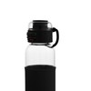 SOMA Glass Water Bottle with Silicone Sleeve, Sport Cap, 17-ounce,