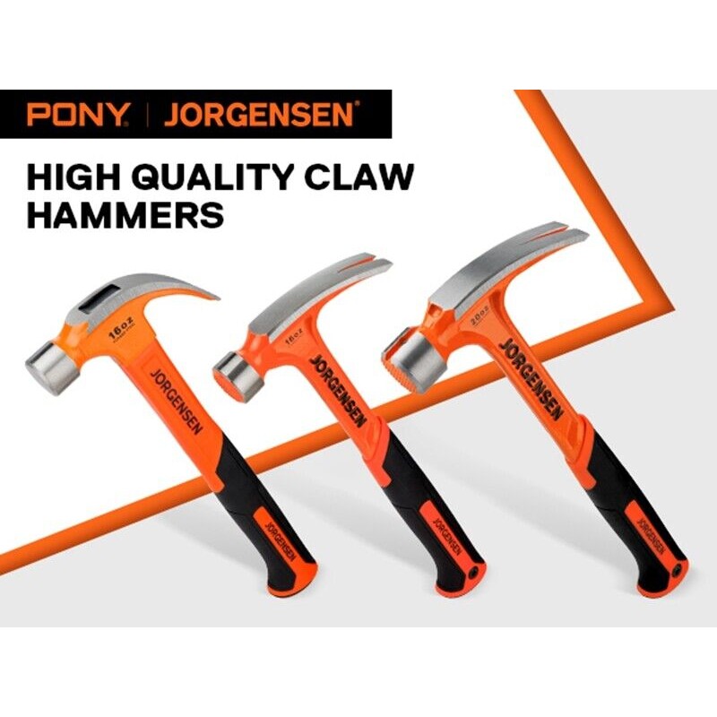 Jorgensen 16oz Framing Hammer Straight Rip Claw Hammer Milled Face