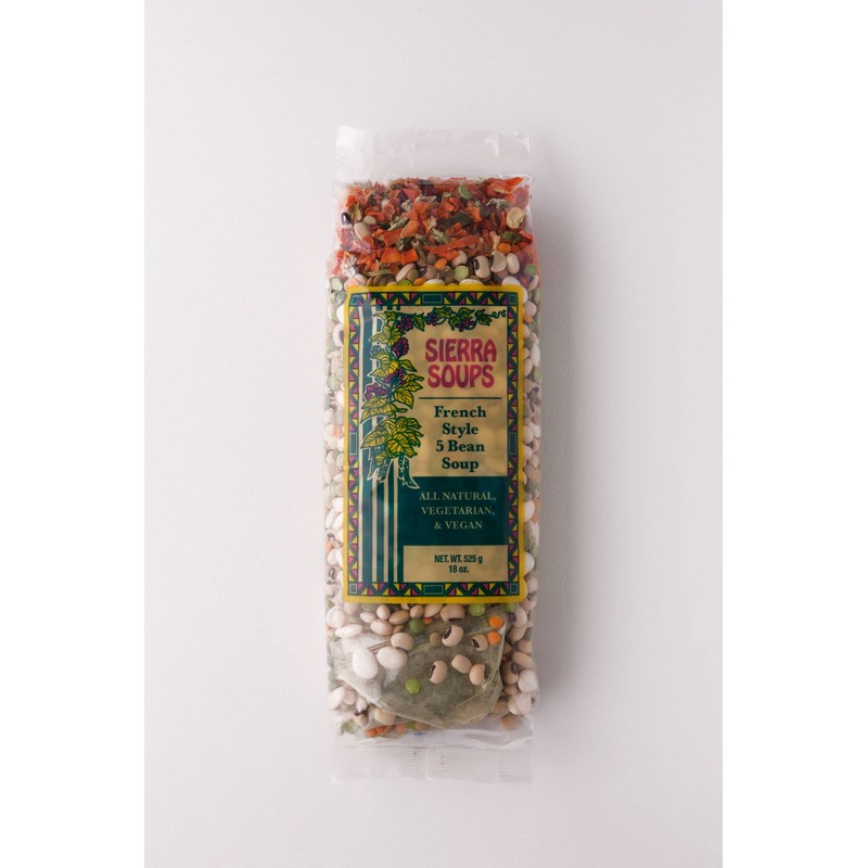 Sierra Soups French Style 5 Bean, 18-Ounce Bags (Pack of