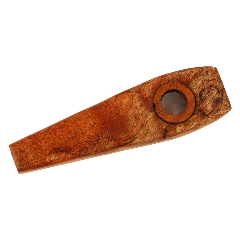 Kazoo Flute Maple Wood Flute Musical Wind Instrument with Diaphragm