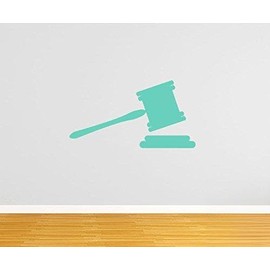 Overly Attached Decals Judge's Gavel Wall Home Decor Vinyl Decal - 24" Mint