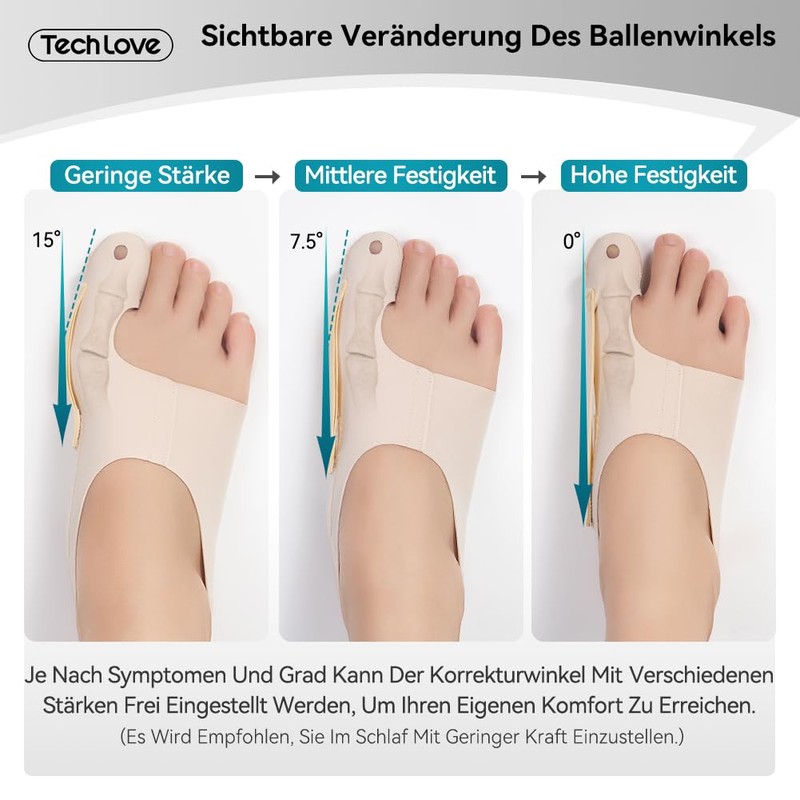 Tech Love Hallux Valgus Corrector, Hallux Valgus Socks, Bunion Relief