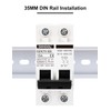 DIHOOL Solar Disconnect Switch, 15 Amp 2 Pole, DIN Rail