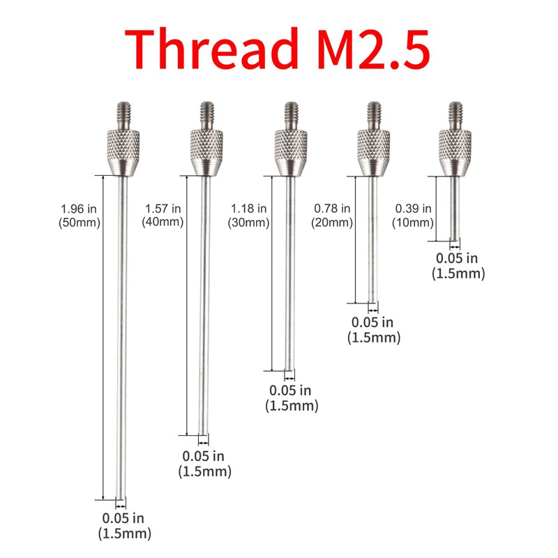 Needle Point Contact Points Diameter 1mm/1.5mm Set for Dial Digital