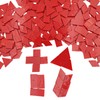 200g Stained Glass Mosaic Tiles, 230 Pieces Square Triangle Rhombus