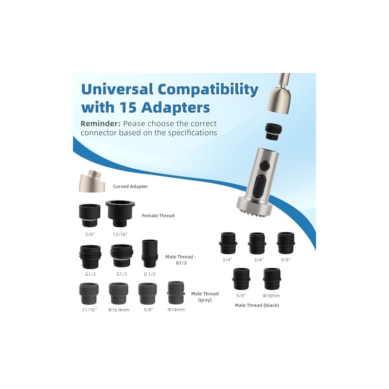 Hibbent NSF/ANSI/CAN 61 & CUPC Certified Pull Down Kitchen Faucet