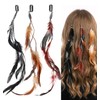 3 Pcs Feather Clips for Hair, Natural Feather Hair Clips