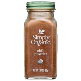 Simply Organic Chili Powder, Kosher, USDA Certified Organic, 2.89 Ounce (Pack of 6)
