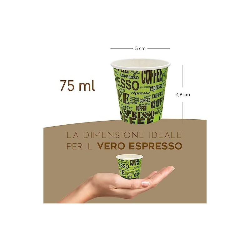 Mahela - 200 Paper Coffee Cups 75ml - Eco Friendly,