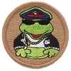 Gangsta Frog Patrol Patch - 2" Diameter Round Embroidered Patch