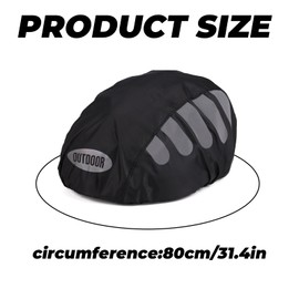 2Pcs Bright Reflective Helmet Cover High Visibility Helmet Rain Cap Protective Cycling Strap Wristbands for Bike Motorcycle (Green Black)