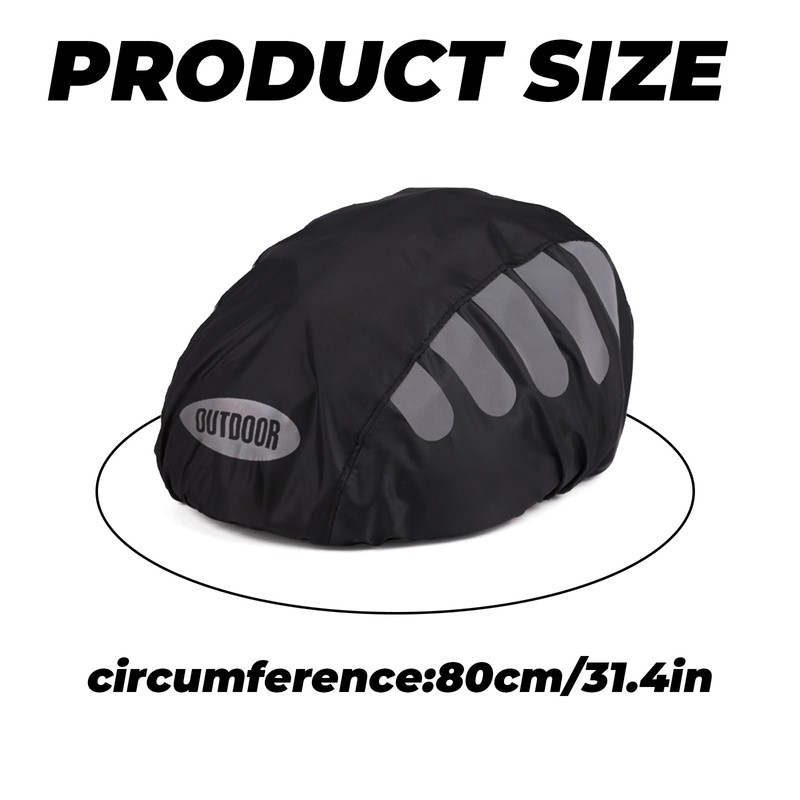 2Pcs Bright Reflective Helmet Cover High Visibility Helmet Rain Cap