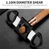 CIGARLOONG Cigar Cutter Hexagon Stainless Steel Sharp Blade Guillotine (Orange)
