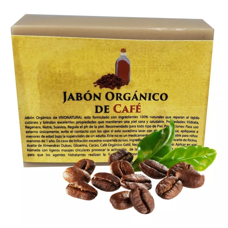 VIVONATURAL Jabón De Cafe Orgánico 120gr