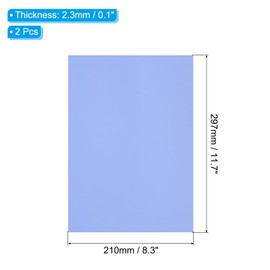 PATIKIL Rubber Stamp Sheets, 2Pcs 11.7x8.3" Soft Rubber Stamp Carving Block A4 Size Stamp Sheet for Laser Engraving Machine Rubber Stamps Ink Stamp Pads, Purple